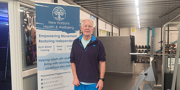 Elderly man at Flintshire gym